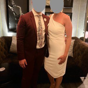 Crystal Sky White One Strap Dress - size M, original $40